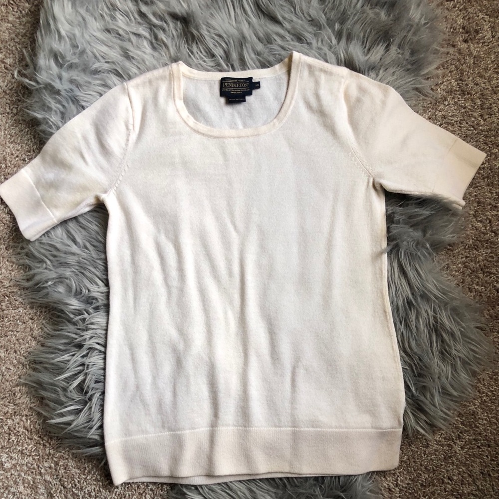 Pendleton Merino Wool Sweater 3/4 Sleeve Top Sz XS